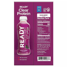 Ready Clear Protein Water, Black Cherry, 20g Protein, Bottles, 15 pk./16.9 oz.