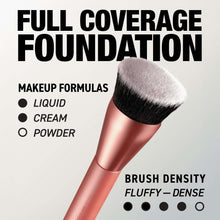 Real Techniques Glow Round Base Makeup Brush, for Liquid & Cream Foundation, 1 Count