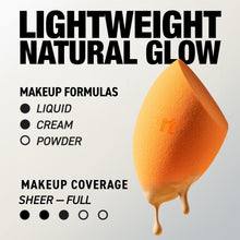 Real Techniques Miracle Complexion Sponge, Makeup Sponge for Liquids & Creams, Orange, 1 Count