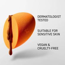 Real Techniques Miracle Complexion Sponge, Makeup Sponge for Liquids & Creams, Orange, 1 Count
