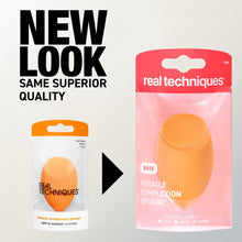 Real Techniques Miracle Complexion Sponge, Makeup Sponge for Liquids & Creams, Orange, 1 Count