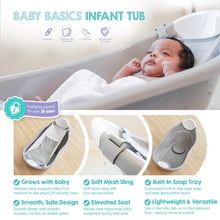Regalo Baby Basics Grow with Me Infant Bath Tub, Grey, Unisex, Plastic