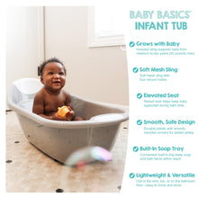 Regalo Baby Basics Grow with Me Infant Bath Tub, Grey, Unisex, Plastic