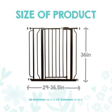 Regalo Easy Step Extra Tall Walk Thru Baby Safety Gate, Fits Openings 29-36.5 Inches, Black