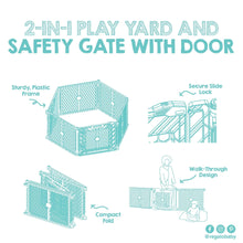 Regalo Superwide Plastic Gate & Play Yard with Door