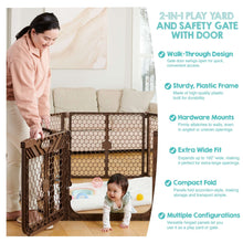 Regalo Superwide Plastic Gate & Play Yard with Door