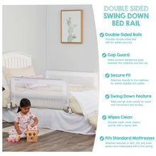 Regalo Swing Down Double Sided Bed Rail Guard, with Reinforced Anchor Safety System
