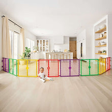 Regalo XL 2-in-1 Baby Safety Gate and Play Yard, Extra-Wide Configurable Panels, 260-Inch Coverage, Ages 6–24 Months, Multi-Color