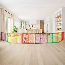 Regalo XL 2-in-1 Baby Safety Gate and Play Yard, Extra-Wide Configurable Panels, 260-Inch Coverage, Ages 6–24 Months, Multi-Color