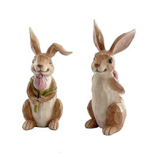 ResinBunnyWithFlowerDecor2pk.3 - USA Mega Market