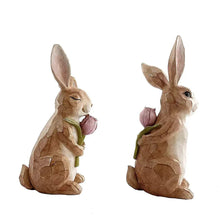 ResinBunnyWithFlowerDecor2pk.4 - USA Mega Market