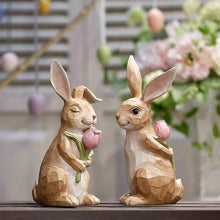 ResinBunnyWithFlowerDecor2pk. - USA Mega Market