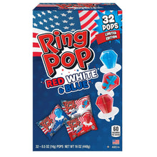 Ring Pop Red, White, And Blue Variety Pack, 32 ct.