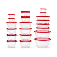 Rubbermaid TakeAlongs 40 Piece Food Storage Set, Red, Total of 12.6 Qts, Ideal Use for Meal Prep and Batch Cooking