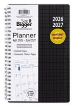 See It Bigger M/W Planner, Medium (5.5" x 8.75"), Black, 15-Month: Apr 2026 - Jun 2027