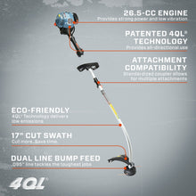 SENIX4QL_26.5cc4-Cycle17GasStringTrimmer_WeedEater_AttachmentCapable - USA Mega Market