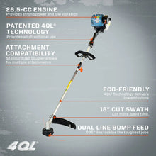 SENIX 4QL® 26.5cc 4-Cycle 18" Gas String Trimmer, Weed Eater