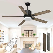 SKEVEN 52 ''Ceiling Fan with Light and Remote, Ceiling Fan 6-Speed Reversible DC Motor, Suitable for Outdoor Terraces, Bedrooms - USA MEGA SHOP