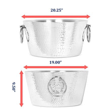 SKI30QuartHammeredDoubleWalledStainlessSteelBeverageTub1 - USA Mega Market