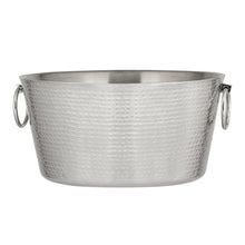 SKI 30 Quart Hammered Double Walled Stainless Steel Beverage Tub