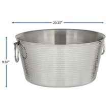 SKI 30 Quart Hammered Double Walled Stainless Steel Beverage Tub