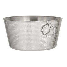 SKI 30 Quart Hammered Double Walled Stainless Steel Beverage Tub