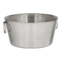 SKI 30 Quart Hammered Double Walled Stainless Steel Beverage Tub
