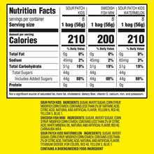 SOUR PATCH KIDS &amp; SWEDISH FISH Paquete variado de caramelos, 2 oz., 24 unidades.
