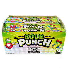 Pajitas de caramelo masticable SOUR PUNCH Rainbow Straws, 2 oz., 24 unidades.