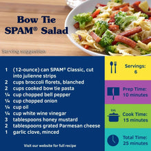 SPAM Classic Canned Meats, 7 G of Protein per Serving, Shelf-Stable, 12 oz Aluminum Can
