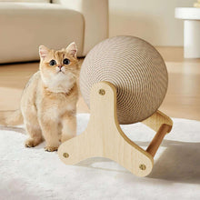 SPOORYYO-Cat-Scratcher-Toy-Cat-Exercise-Wheel-Toy-Natural-Sisal-Cat-Scratching-Ball-Stable-Stand_6186_1 - USA Mega Market