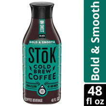SToK Bold & Smooth Medium Roast Black Unsweetened Ready to Drink Cold Brew Coffee Bottle, 48 fl oz