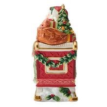 SantaCrimsonHolidayCookieJar_10IN - USA Mega Market