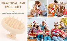 Cepillo masajeador de cuero cabelludo con champú, cerdas suaves para eliminar la caspa, estimular el crecimiento del cabello, cuidado del cuero cabelludo, exfoliante y cepillo para cabello húmedo/seco (marrón), paquete de 2 