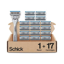 Schick Hydro Dry Skin Mens Razor Handle Plus 17 5-Blade Razor Cartridge Refills