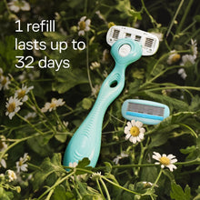 Schick Hydro Silk Ultra Sensitive Razor for Women, 5 Blade, 1 Handle, 2 Refills