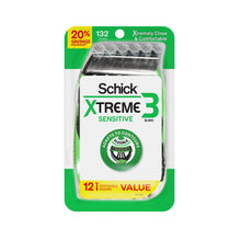 Schick Xtreme 3 Blade Disposable Razors for Men, 12 Ct, Men's Sensitive Skin Manual Razors