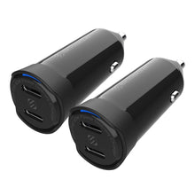 Scosche PowerVolt PD60 Dual Port USB-C Car Charger, 2-pack