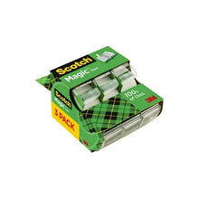 Scotch Magic Tape Dispenser, Clear, ¾ in. x 325 in., 3 Dispensers