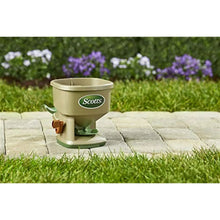 Scotts Whirl Hand-Powered Spreader for Grass Seed, Fertilizer, Salt and Ice Melt