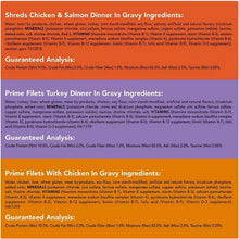 Purina Friskies Alimento húmedo para gatos, Paquete variado Gravy Pleasers 5.5 oz., 60 unidades.