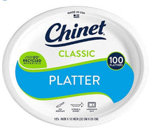 Chinet Classic Platter Paper Plate, 12.63" x 10", 100 ct.