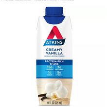Batido de proteínas cetogénicas Atkins de 15 g, vainilla cremosa, 11 onzas líquidas, paquete de 15. 