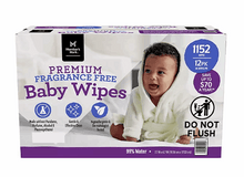 Member's Mark Premium Fragrance-Free Baby Wipes, 12 Packs (1152 ct.)