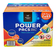 Member's Mark Laundry Detergent Power Pacs, Fresh Clean Scent (130 ct.)