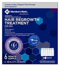 Member’s Mark Minoxidil 5% Hair Regrowth Treatment for Men, Unscented, 2 oz, 6 Pack