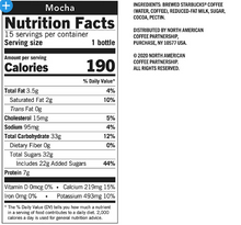 Bebida de café Frappuccino Starbucks, Mocha 9.5 oz., paquete de 15.