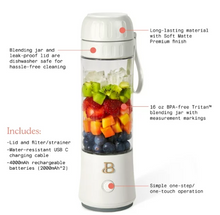 Beautiful Portable to-Go Blender 2.0, 70 W, 16 oz, White Icing by Drew Barrymore