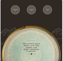 Plato ovalado de cerámica Yellowstone, Colección Kayce 