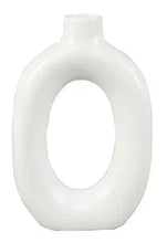 Mainstays 8" Circular Ceramic White Donut Vase